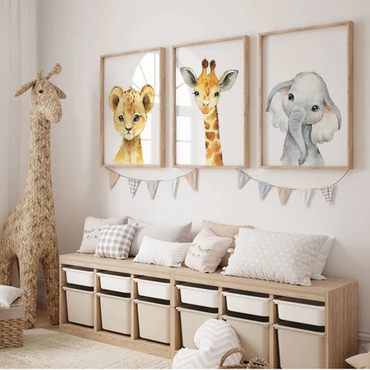 Safari Animal Wall Art Set